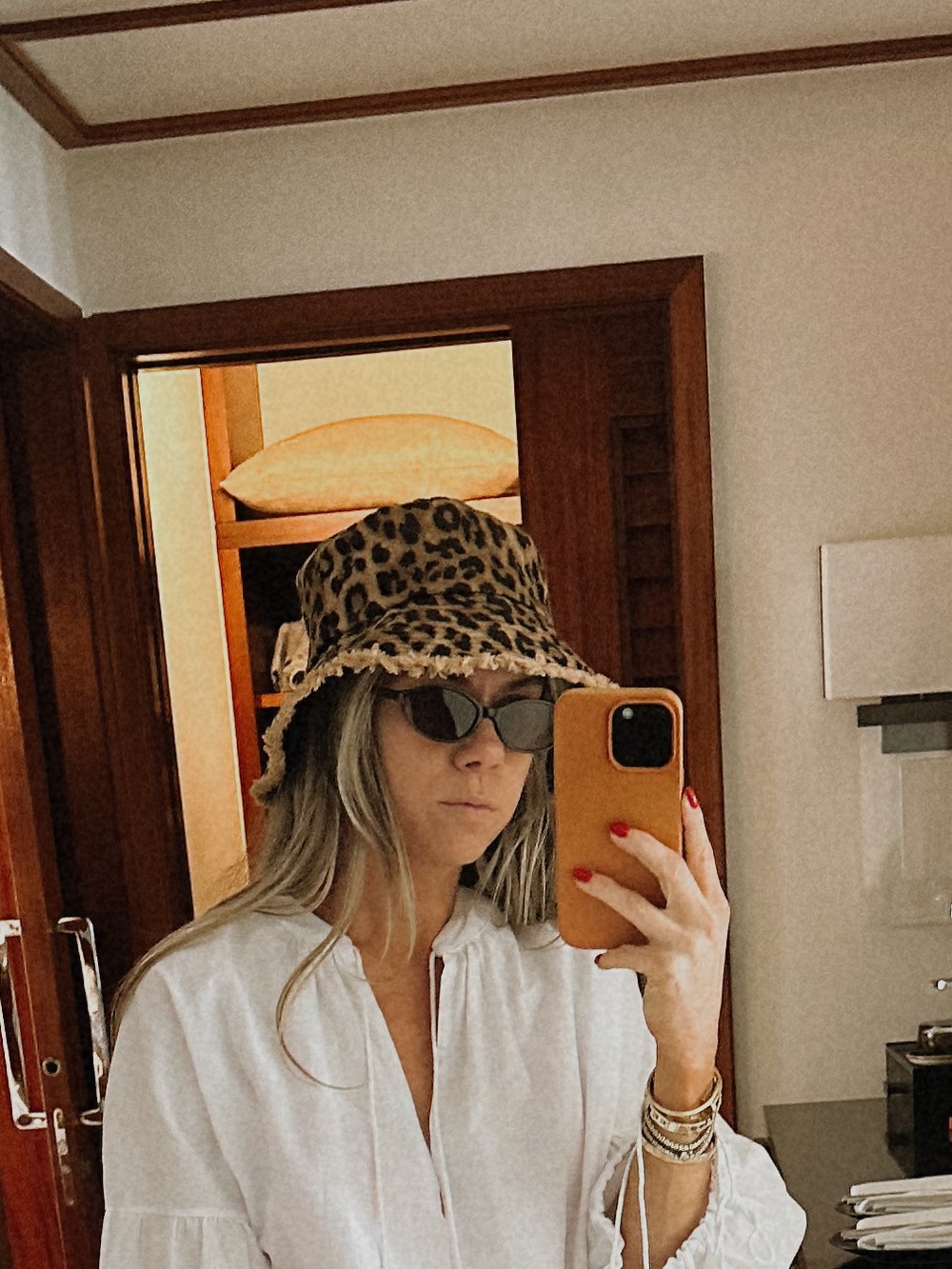 Zara Leopard Print Bucket Hat - Brown/Black
